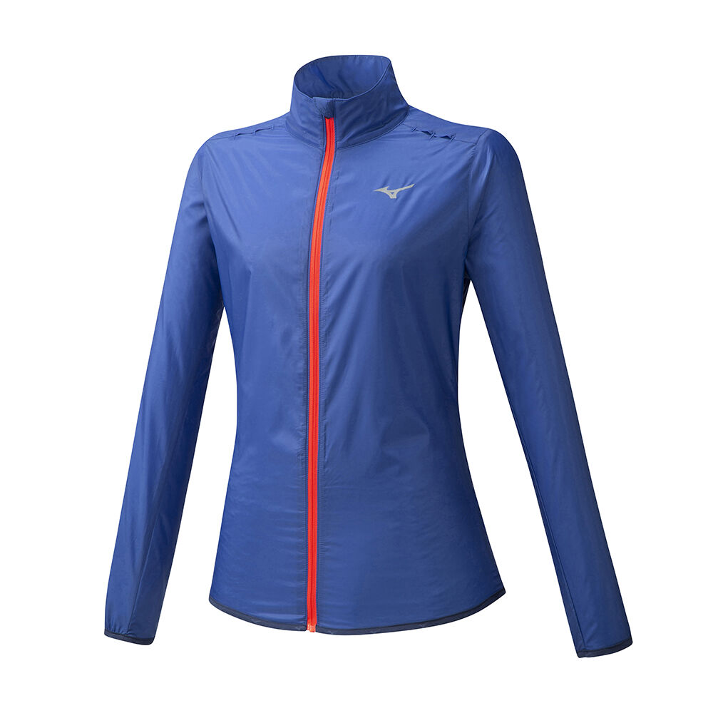 Womens Mizuno Hineri Pouch Running Jacket Blue Philippines (PLTUGK280)